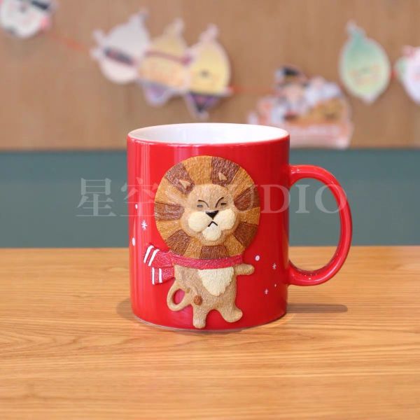 Starbucks 2021 China Christmas Cute Lion 14oz Mug