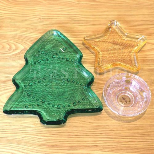 Starbucks 2021 China Christmas Happy Xmas Tree Star Plate Set