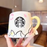Starbucks 2021 Christmas Leap Over Snow Mountain 12oz Mug with Saucer