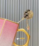 Starbucks 2021 China Christmas Pink Glitter Gradient 11oz Mug