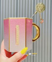Starbucks 2021 China Christmas Pink Glitter Gradient 11oz Mug