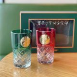 Starbucks 2021 China Christmas Classical Red And Green Gradient 10oz Glass Cup with gift box