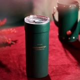 Starbucks 2021 China Christmas Green 27oz Cup Tumbler with Rivet Sleeve