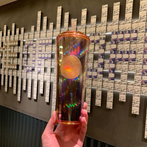 Starbucks 2021 China Pink Gray Dome 24oz Cup Tumbler