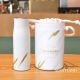 Starbucks 2022 China Tiger White Gold Stripe 14oz Tumbler with Round Bag