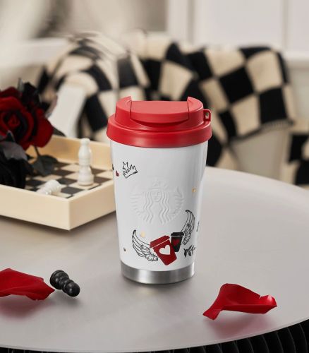Starbucks 2022 China Valentine's Day scrawl 12oz Stainless Steel Tumbler