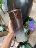Starbucks 2022 Thailand Brown Gradient Grid 24oz Cup