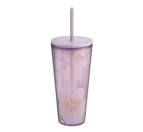Starbucks 2022 Taiwan Sakura Beautiful as Silk 20oz  Plastic Tumbler