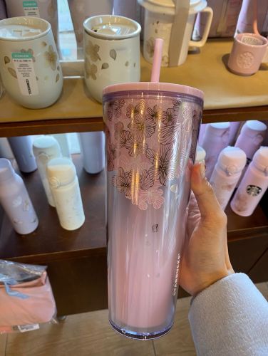 Starbucks 2022 Taiwan Sakura all over the sky 24oz Plastic Tumbler