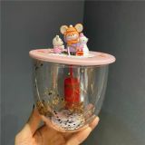 Starbucks 2020 China Rat Year Cute Rat Tea Strainer 14oz Double Wall Glass Cup