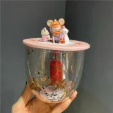 Starbucks 2020 China Rat Year Cute Rat Tea Strainer 14oz Double Wall Glass Cup