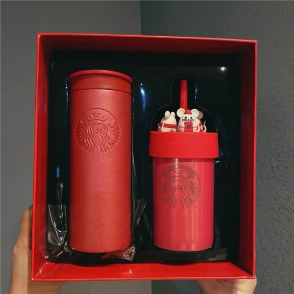 Starbucks 2020 China Rat Year Happy Together Tumbler Set with Gift Box