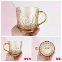 Starbucks 2022 Taiwan Sakura Flying Yellow 14oz Glass Cup
