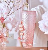 Starbucks 2022 China Sakura Pink Glitter Jewel 24oz Cup Tumbler