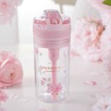 Starbucks 2022 China Pink Sakura Contigo 17oz Straw Tumbler with Snack box