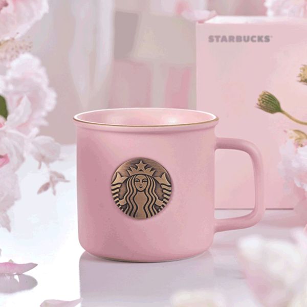Starbucks 2022 China Pink Sakura Siren Logo 12oz Mug with Gift box