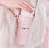 Starbucks 2022 China Pink Sakura Siren Logo Thermos 13oz Tumbler with Sleeve