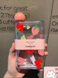 Starbucks 2022 China Kate Spade Strawberry 14oz Plastic Tumbler