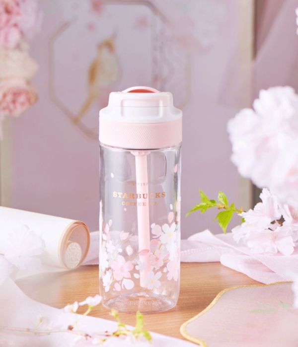 Starbucks 2022 China Sakura 18oz Plastic Straw Tumbler