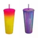 Starbucks 2022 Taiwan Sunset or Purple Oil Slick 24oz Studded Cup Tumbler