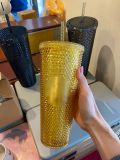 Starbucks 2022 Taiwan Bling Gold 24oz Studded Cup Tumbler ship after 16th Mar