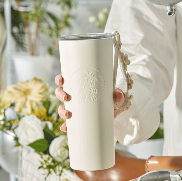 Starbucks 2022 China White Camellia 16oz SS Tumbler