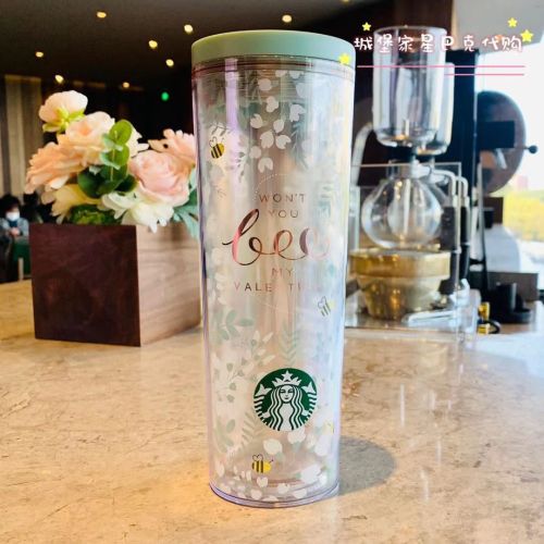 Starbucks 2021 China Valentine's Day Bee 16oz Plastic Tumbler