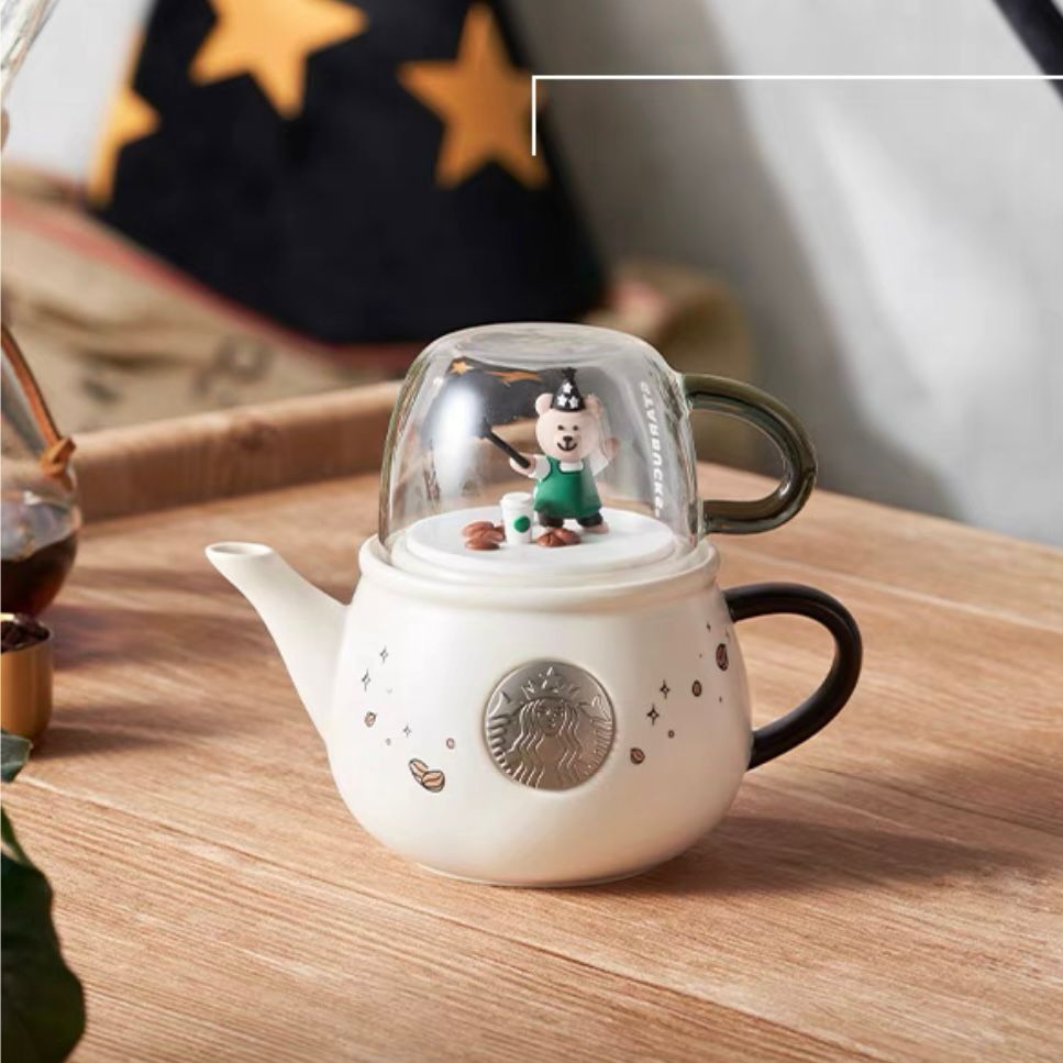 US$ 68.99 - Starbucks 2022 China Coffee Magician Bear Teapot and Cup Set  ship after 12th Apr. - m.
