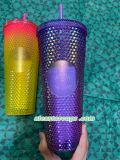 Starbucks 2022 Taiwan Sunset or Purple Oil Slick 24oz Studded Cup Tumbler