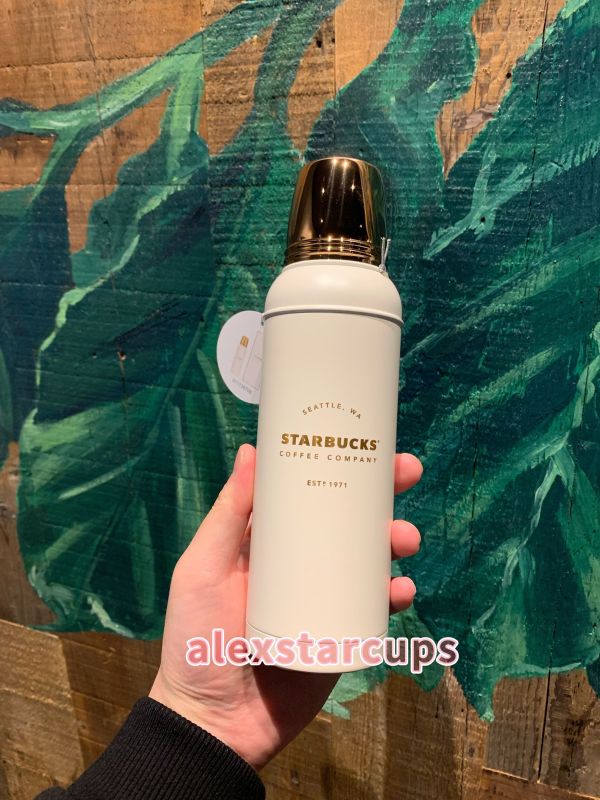 Starbucks 2022 China Thermos White Classical 14oz Tumbler with gift box