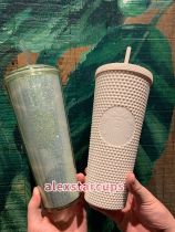 Starbucks 2022 China White Matte Studded Or Green Marble Dome Cup Tumbler