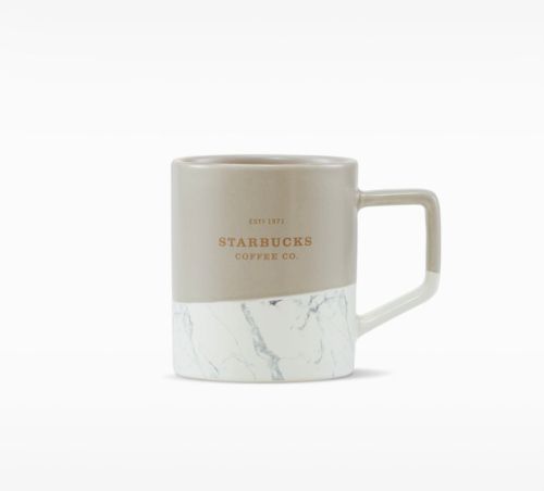 Starbucks 2022 China Gray and White Marbling 12oz Mug