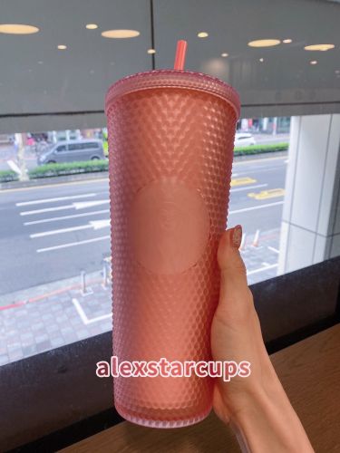 Starbucks 2022 Taiwan Baby Pink 24oz Studded Cup Tumbler