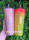 Summer Promotion Starbucks 2022 China Sakura and Sunset 24oz Studded Cup Tumbler