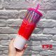 Starbucks 2022 Taiwan Pink Red White Wave 24oz Cup Tumbler