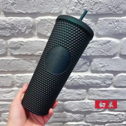 Starbucks 2022 Taiwan Dark Green 24oz Studded Cup Tumbler