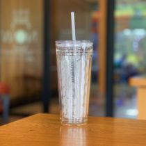 Starbucks White Water Ripple 20oz Glass Cup