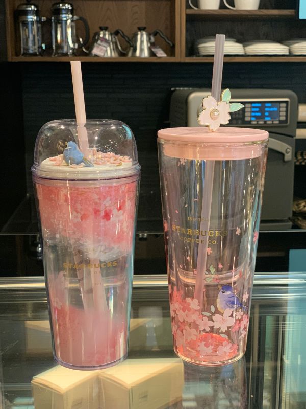 Summer Promotion Starbucks 2022 China Sakura 20oz Glass and 16oz Plastic Tumbler