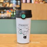 Starbucks 2022 China White and Black Bears 12oz SS Tumbler