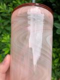 Starbucks 2017 Coral Pink Marble 20oz Glass Cup Tumbler