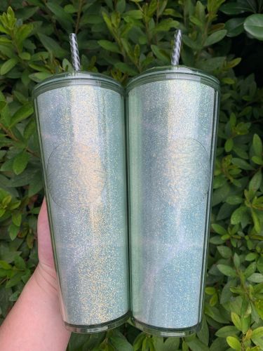 Summer Promotion Starbucks 2022 Green Marble Dome Cup Tumbler for Two