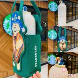 Starbucks 2020 China Summer Coffer Farmer and Parrot 12oz SS Cup Tumbler with Sleeve