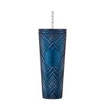 Starbucks 2022 Korea Summer Light and Dark Blue Jewel 24oz Cup Tumbler