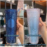 Starbucks 2022 Korea Summer Light and Dark Blue Jewel 24oz Cup Tumbler
