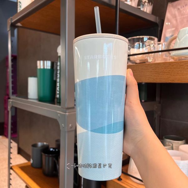 Starbucks 2022 Korea Summer Wave 24oz SS Cup Tumbler ship in the middle of Aug.