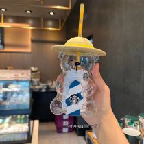 Starbucks 2022 Korea Summer Bear Glass Cup ship in the middle of Aug.
