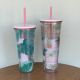 Starbucks 2022 Taiwan Dews on Leaves 20oz and Home Greenery 24oz Plastic Cup Tumbler