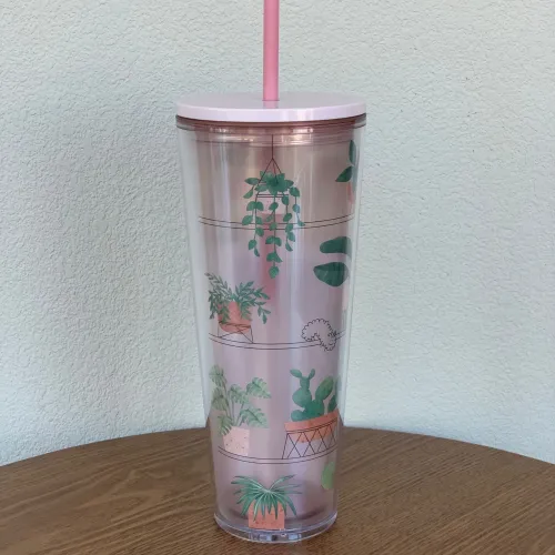 Starbucks 2022 Taiwan Home Greenery 24oz Plastic Cup Tumbler