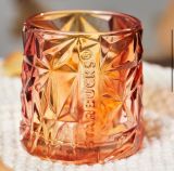 Starbucks 2022 China Gold Autumn Red Gradient 10oz Glass Cup