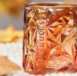 Starbucks 2022 China Gold Autumn Red Gradient 10oz Glass Cup